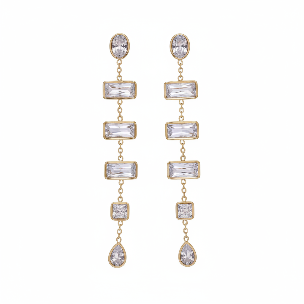 BO Abu Dhabi, boucles d'oreilles en acier inoxydable doré Peach Banana