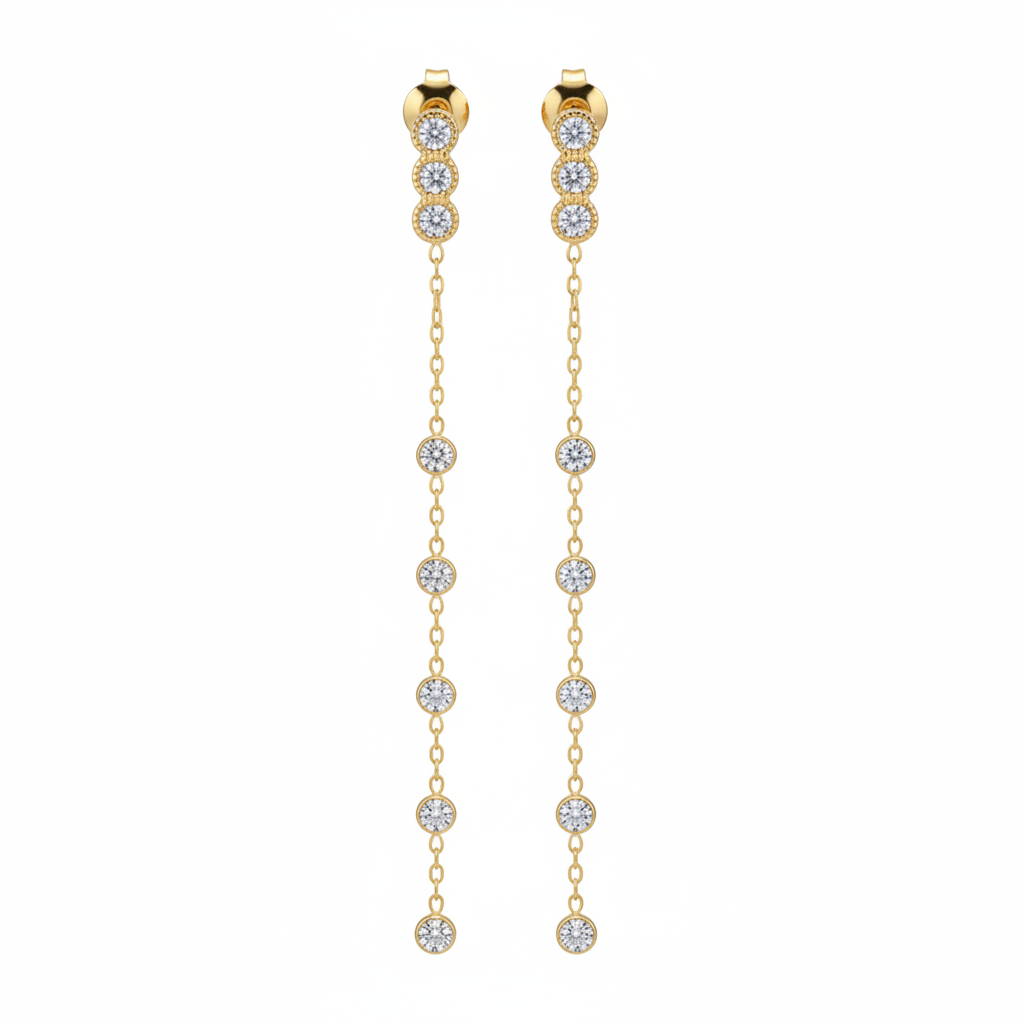 BO Queen, boucles d'oreilles en acier inoxydable doré Peach Banana