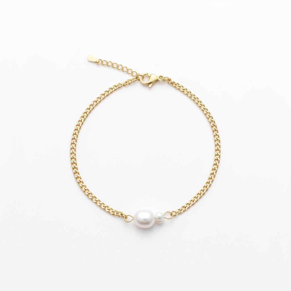 Bracelet Lady, bracelet en acier inoxydable doré Peach Banana