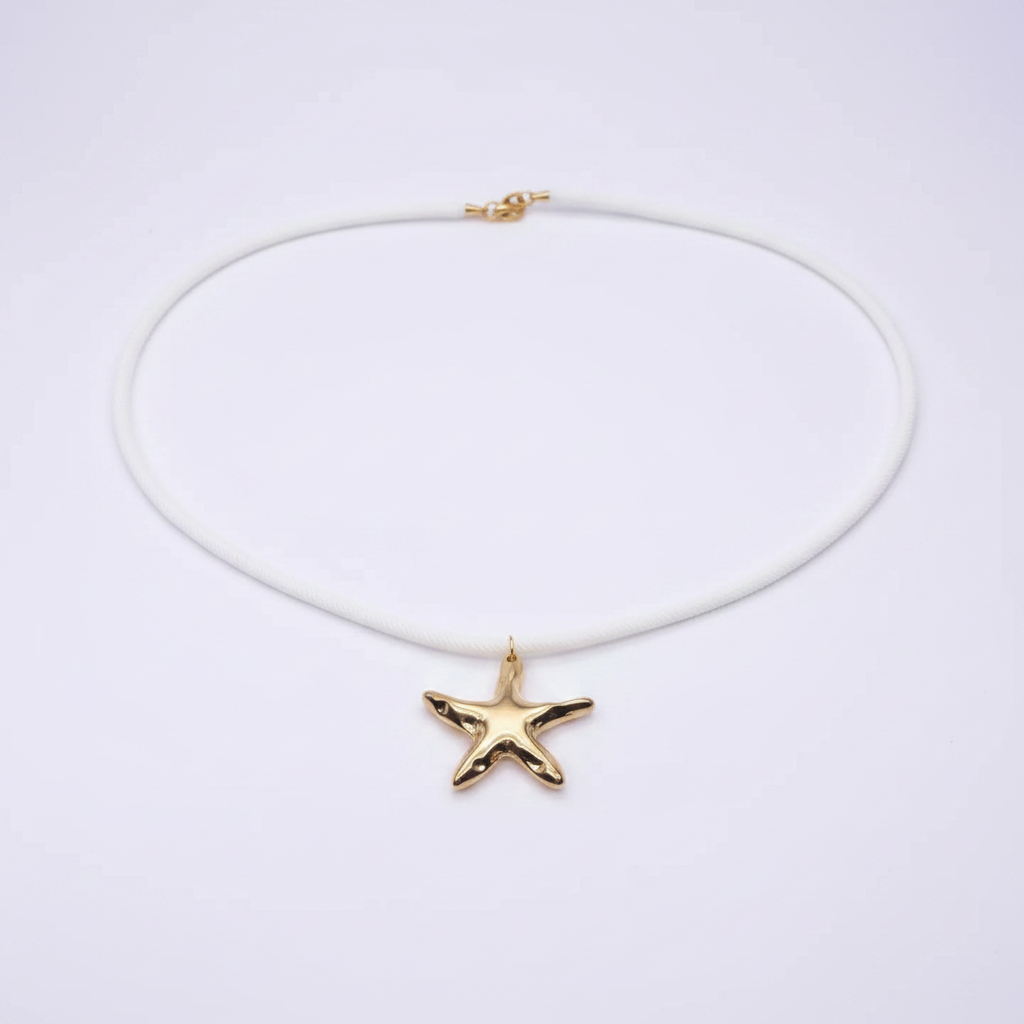 Collier Collins, collier en acier inoxydable doré Peach Banana