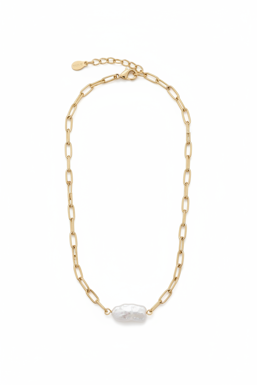 Collier Dolce Vita, collier en acier inoxydable doré Peach Banana