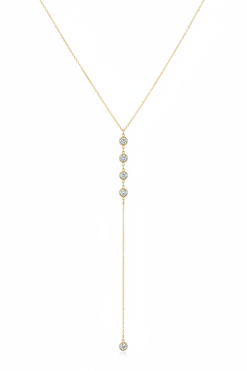 Collier Leïla, collier en acier inoxydable doré Peach Banana