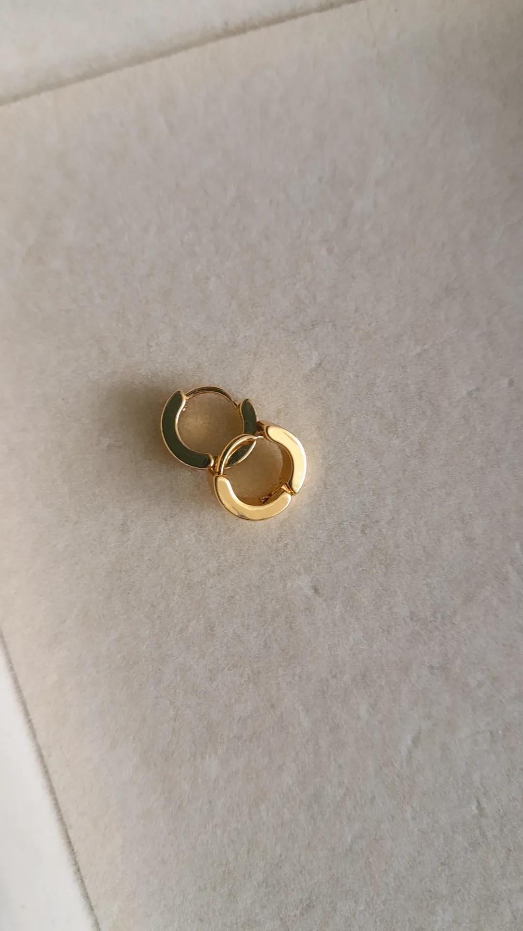 Les Inséparables (les petites), boucles d'oreilles en acier inoxydable doré Peach Banana – vue 2