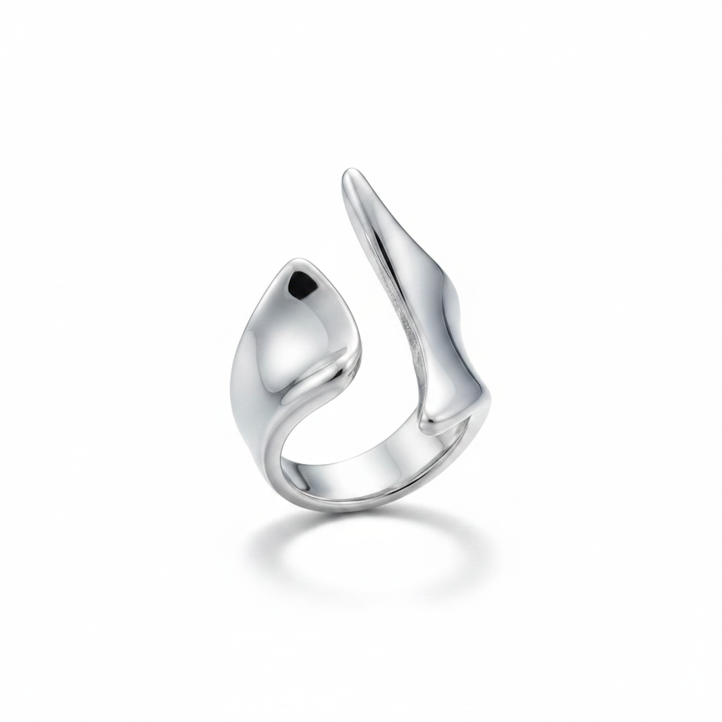 Bague Key, bague en acier inoxydable doré Peach Banana – vue 2