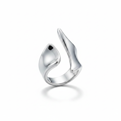 Bague Key, bague en acier inoxydable doré Peach Banana – vue 2
