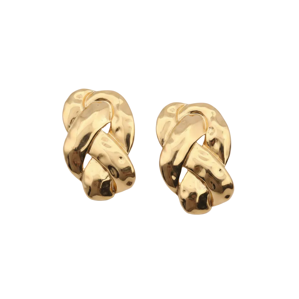 BO Kellyan, boucles d'oreilles en acier inoxydable doré Peach Banana