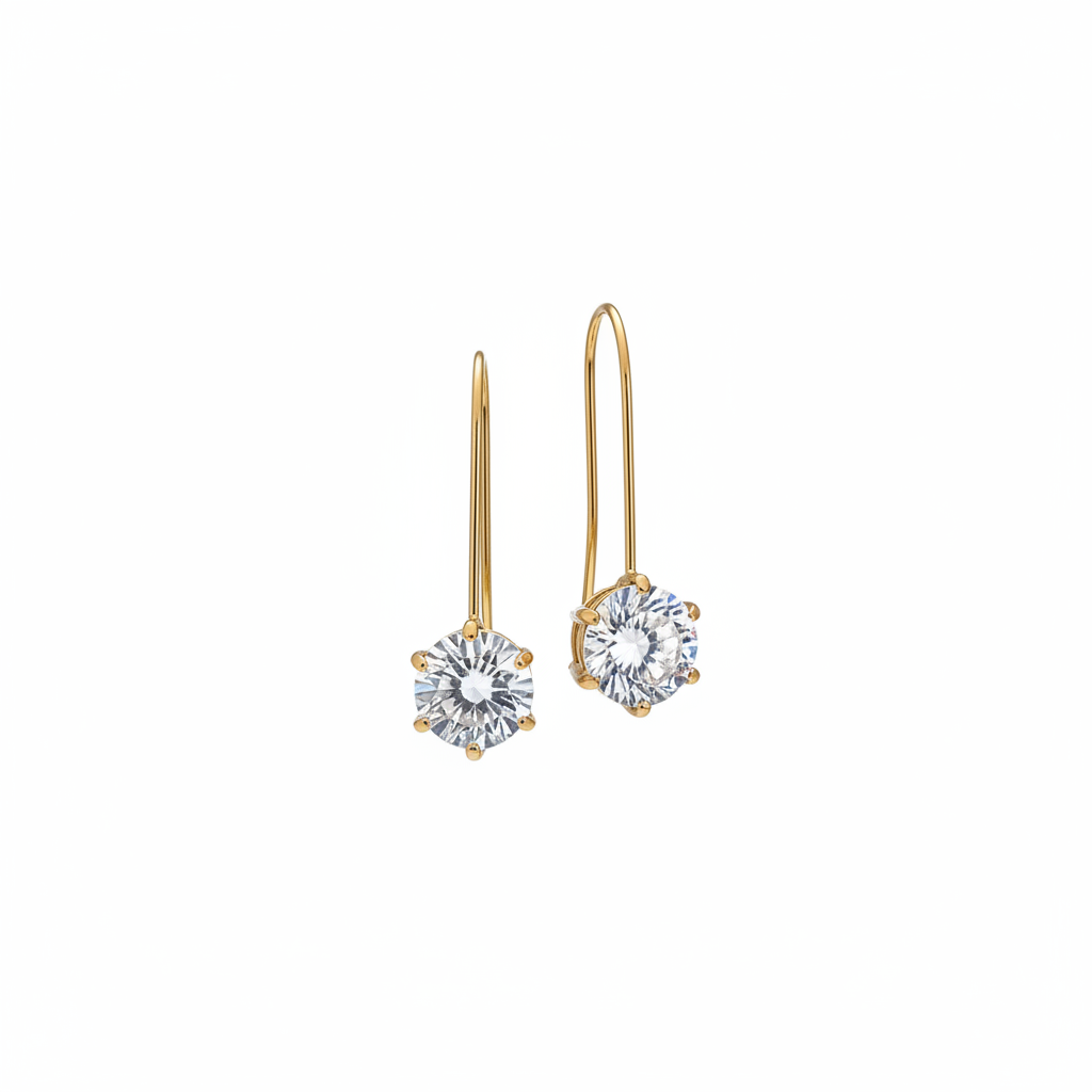 Boucles d'oreilles rondes cristal