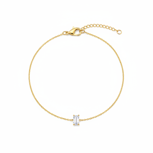 Bracelet Diamond baguette fond blanc