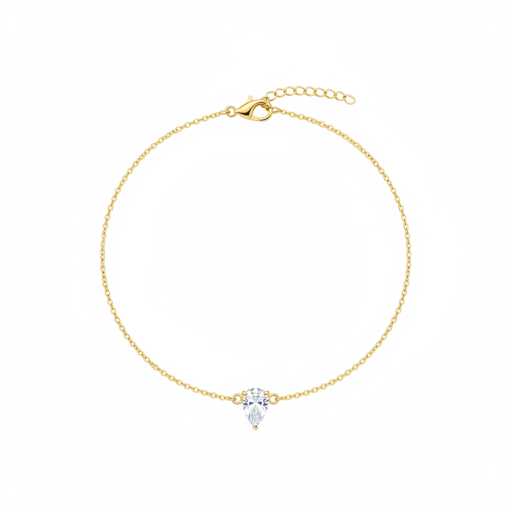 Bracelet Diamond poire fond blanc