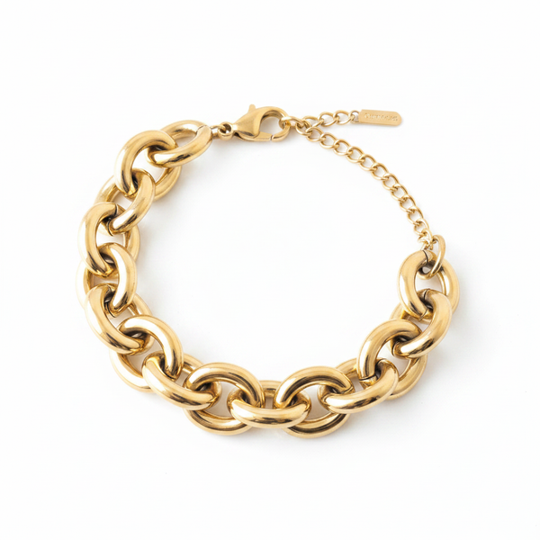 Bracelet Foyal, bracelet en acier inoxydable doré Peach Banana