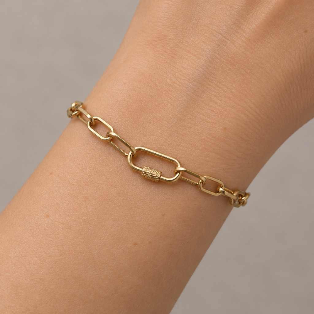 Bracelet porté avec les mailles fidèles à la référence