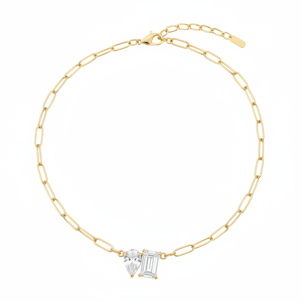 Bracelet Sparkling, bracelet en acier inoxydable doré Peach Banana