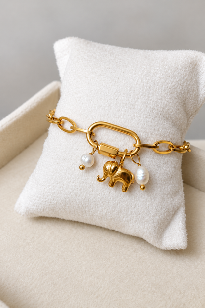 Bracelet sur coussin, plus lumineux avec arrière-plan flouté