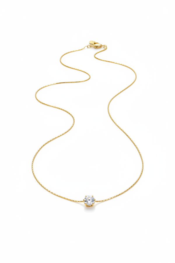 Collier Amy, collier en acier inoxydable doré Peach Banana