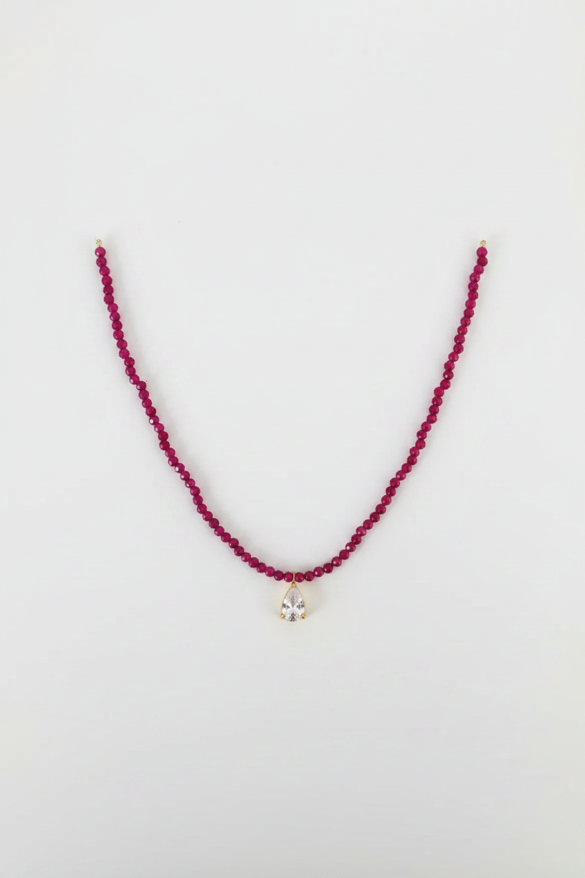 Collier Ballerine, collier en acier inoxydable doré Peach Banana
