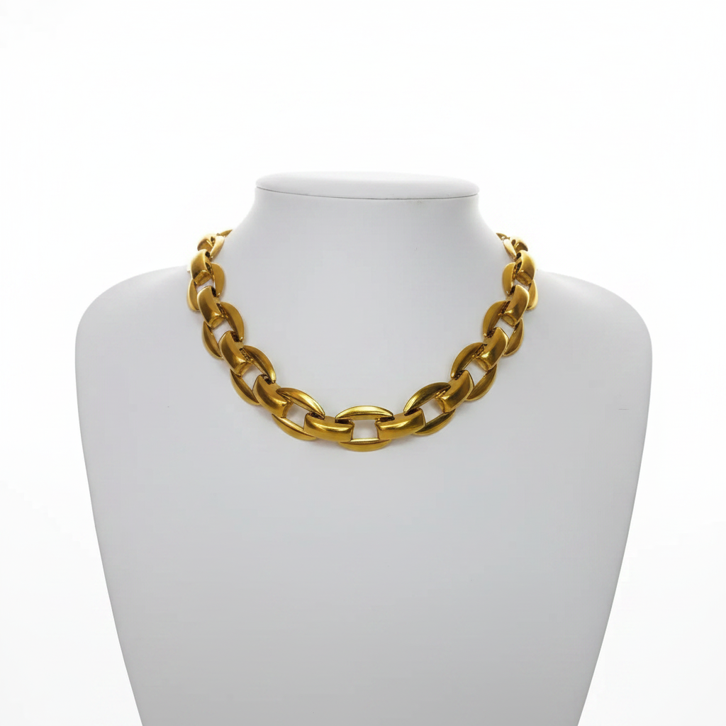 Collier Beatriz, collier en acier inoxydable doré Peach Banana – vue 2