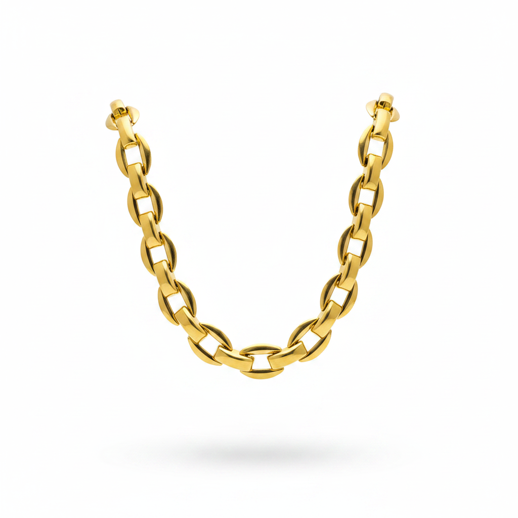 Collier chaîne dorée sans buste
