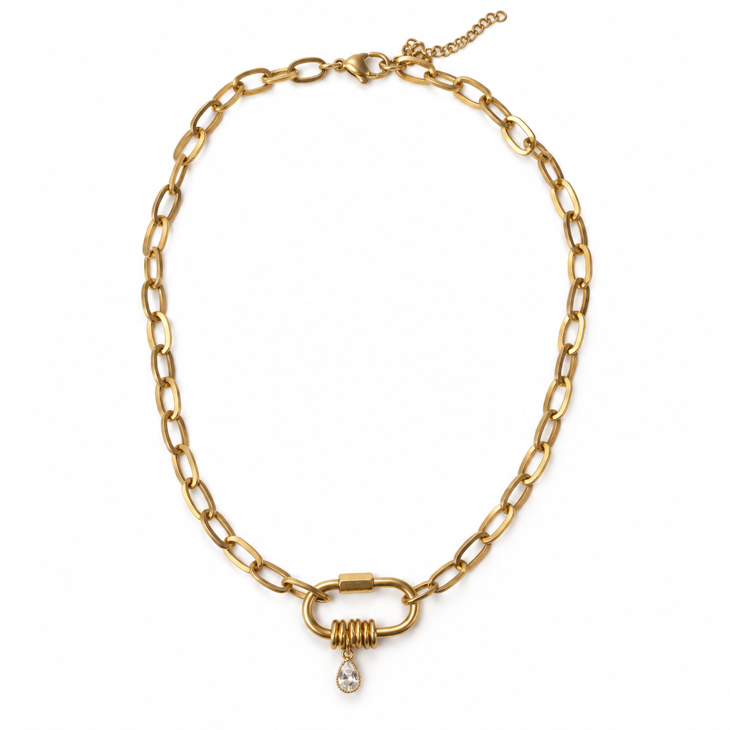 Collier La Rosée sur fond blanc neutre