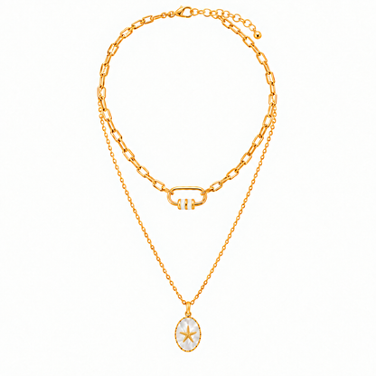 Collier multirang avec motif étoile de mer