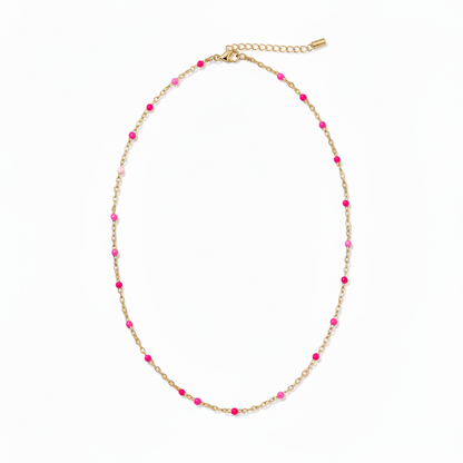 Collier Sofia variante rose fluo v4