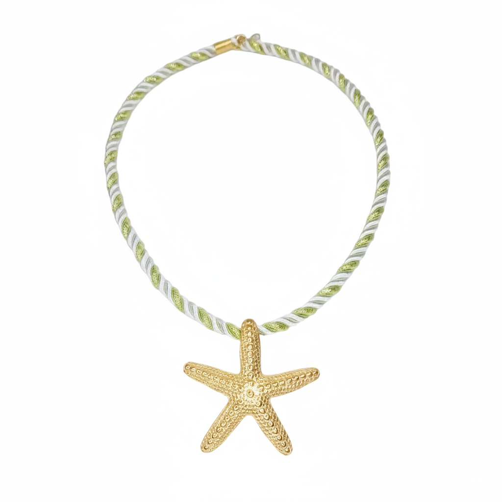 Colliers Ocean Drive, collier en acier inoxydable doré Peach Banana