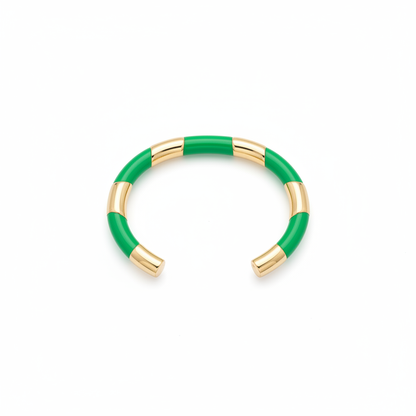 Jonc Candy, bracelet jonc en acier inoxydable doré Peach Banana – vue 5