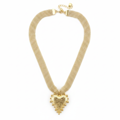 Colliers Key West, collier en acier inoxydable doré Peach Banana – vue 4