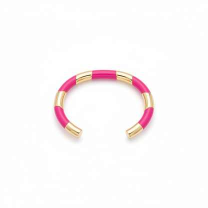 Jonc Candy, bracelet jonc en acier inoxydable doré Peach Banana