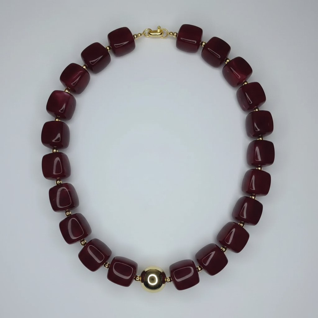 Collier Monaco, collier en acier inoxydable doré Peach Banana – vue 3