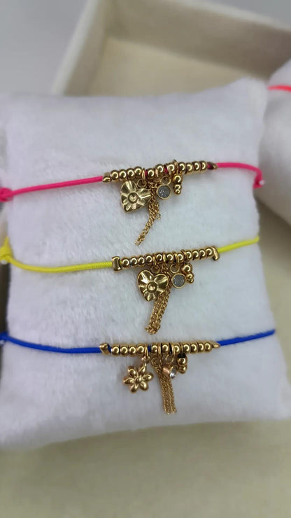 Les bracelets Sunny, bracelet en acier inoxydable doré Peach Banana – vue 7
