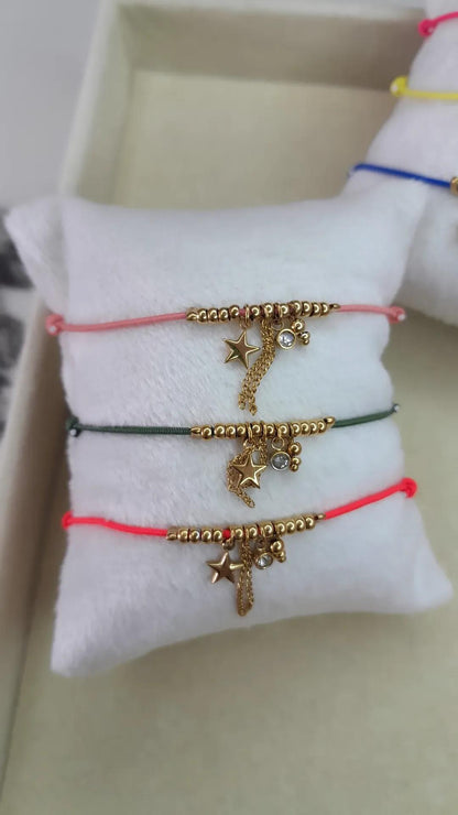 Les bracelets Sunny, bracelet en acier inoxydable doré Peach Banana – vue 8