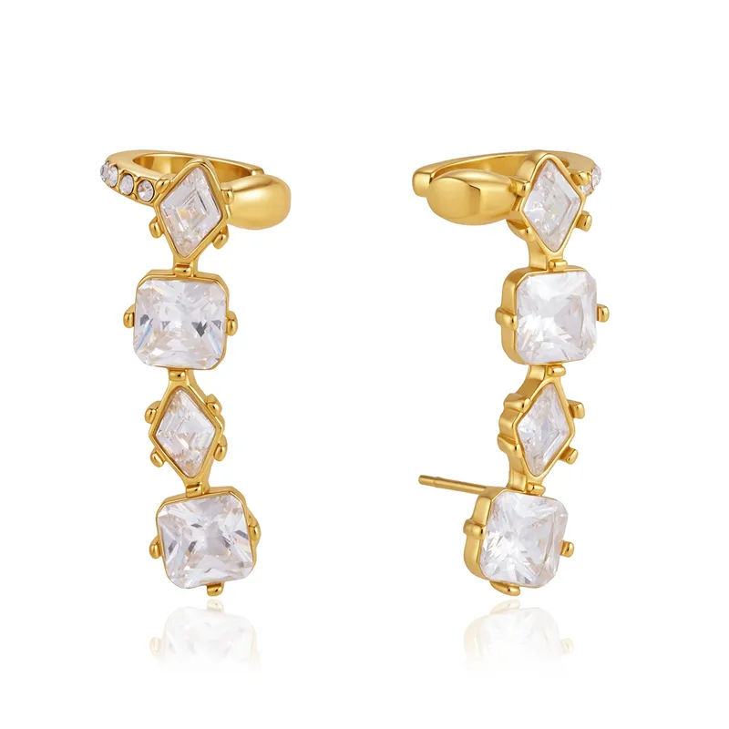 BO Kalysta, boucles d'oreilles en acier inoxydable doré Peach Banana