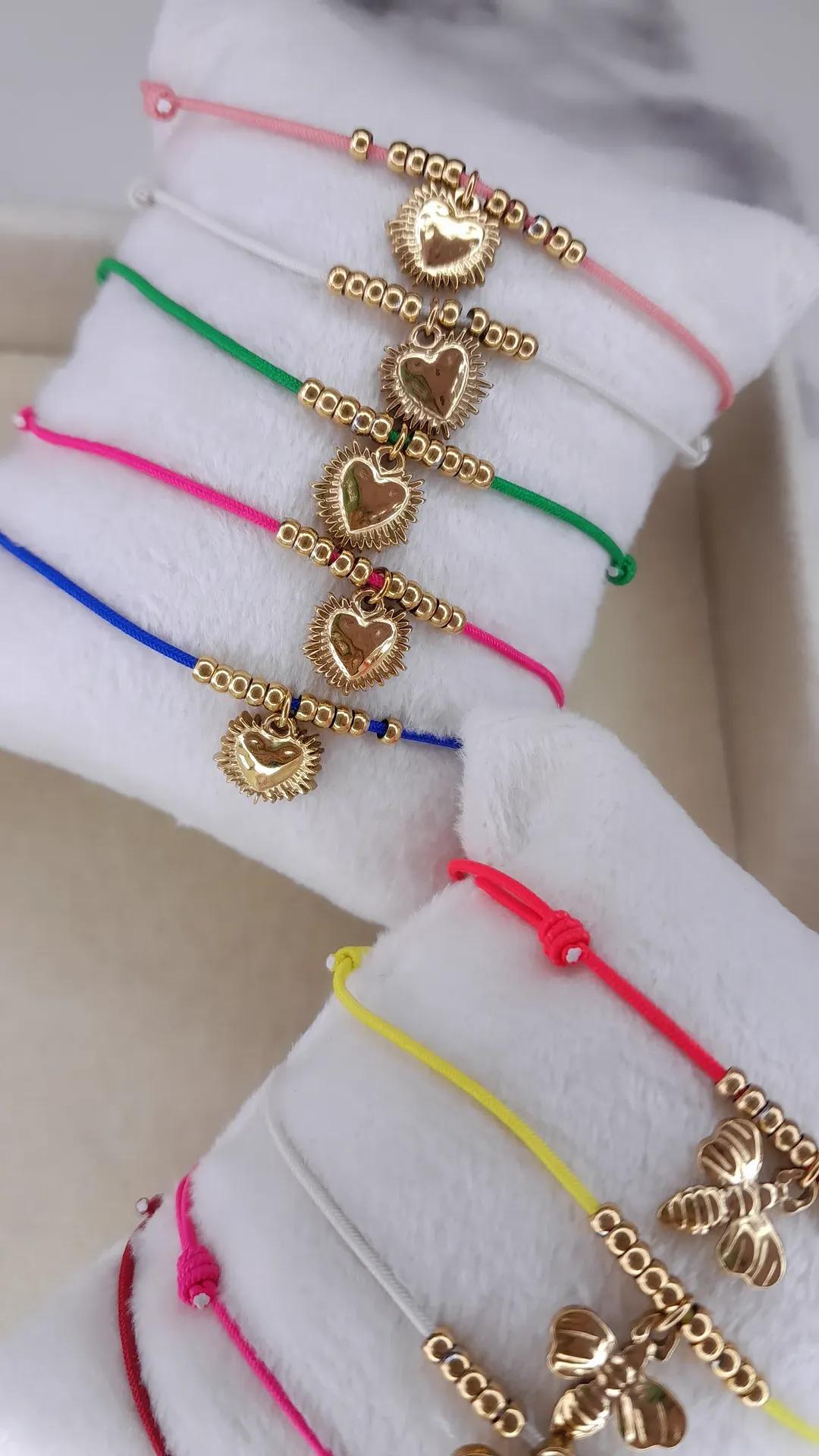 Les bracelets Sunny, bracelet en acier inoxydable doré Peach Banana – vue 5