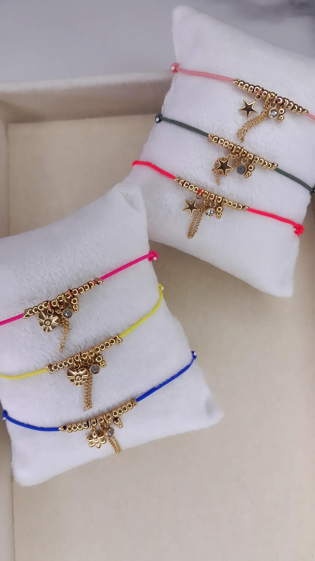 Les bracelets Sunny, bracelet en acier inoxydable doré Peach Banana – vue 6