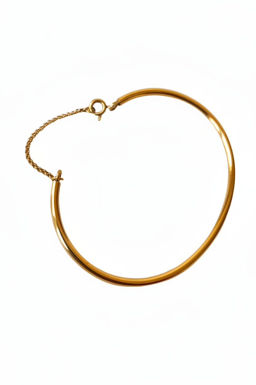 Jonc Soan, bracelet jonc en acier inoxydable doré Peach Banana