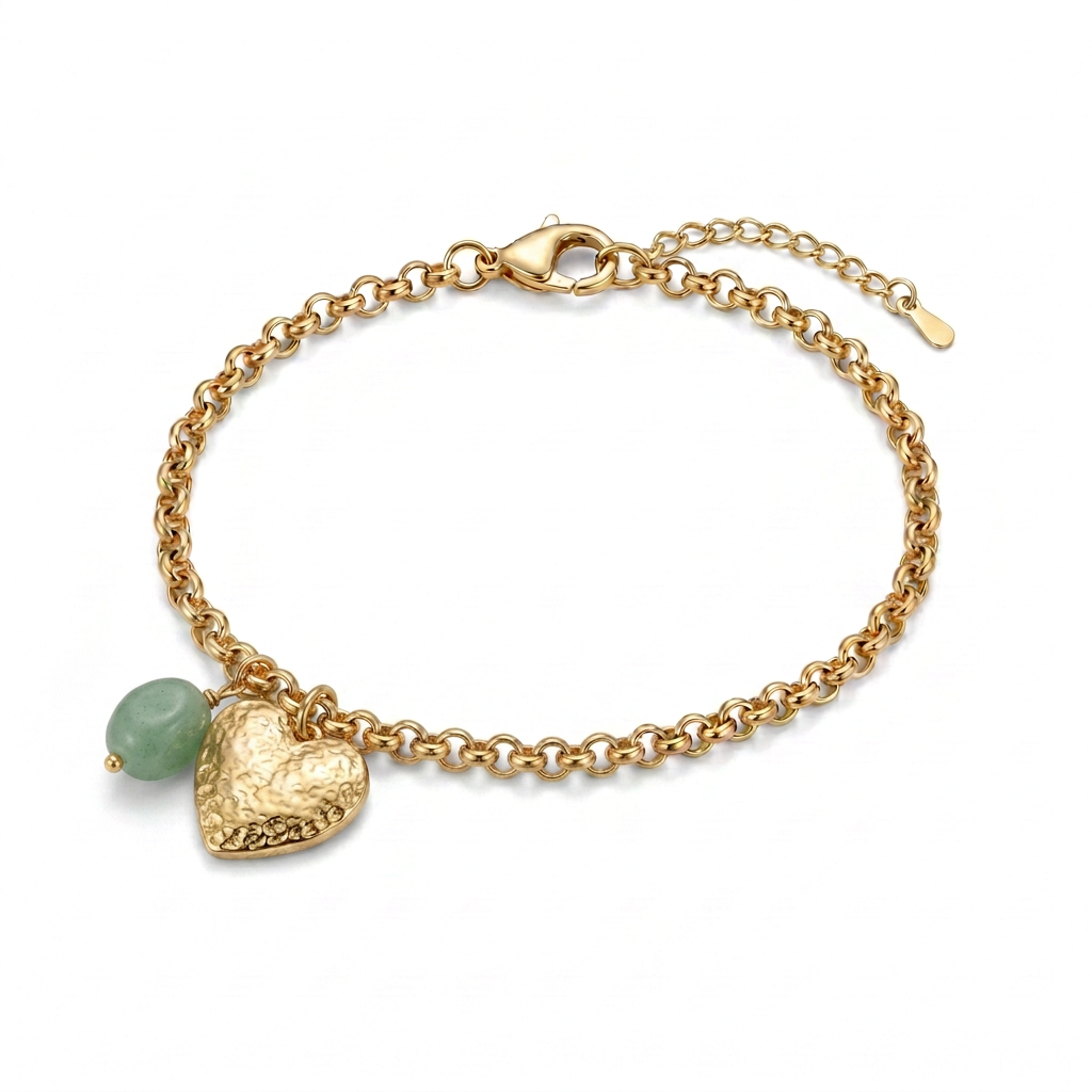 Version aventurine réalisée à partir du bracelet blanc validé, retouche en cours